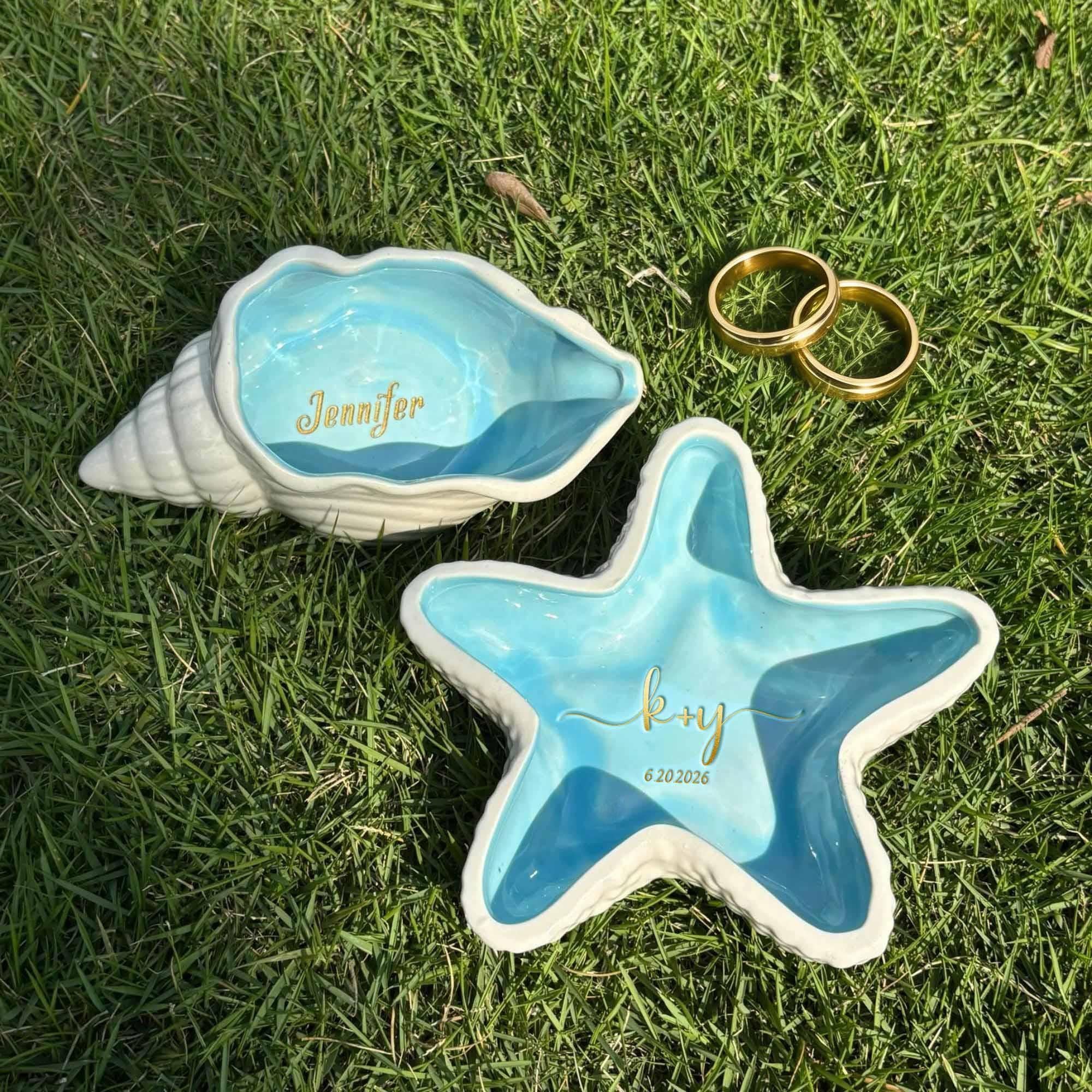 Custom Starfish Jewelry Dish Beach Style Ring Holder Ocean Trinket Tray Sweet 16 Gift for Teen Girl Gift For Beach Lover Housewarming Gift