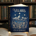 Velaris City of Starlight Book Lamp, Velaris ACOTAR Wood Folding Book Lamp, Fantasy Book Room Decor, ACOTAR Lovers Gift