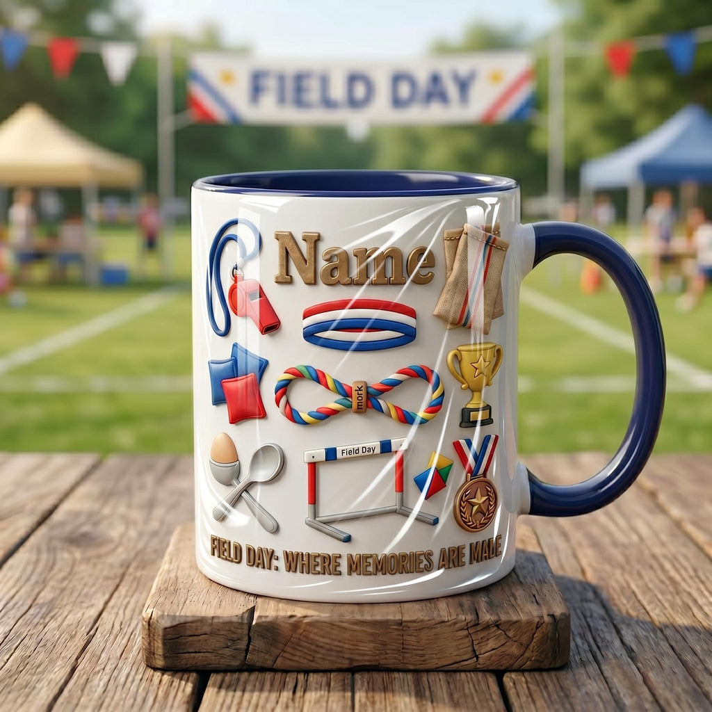 Personalized Field Day Mug, School Fun Day Ceramic Cup, Custom Student Teacher Gift, 11oz or 15oz School Keepsake Mug