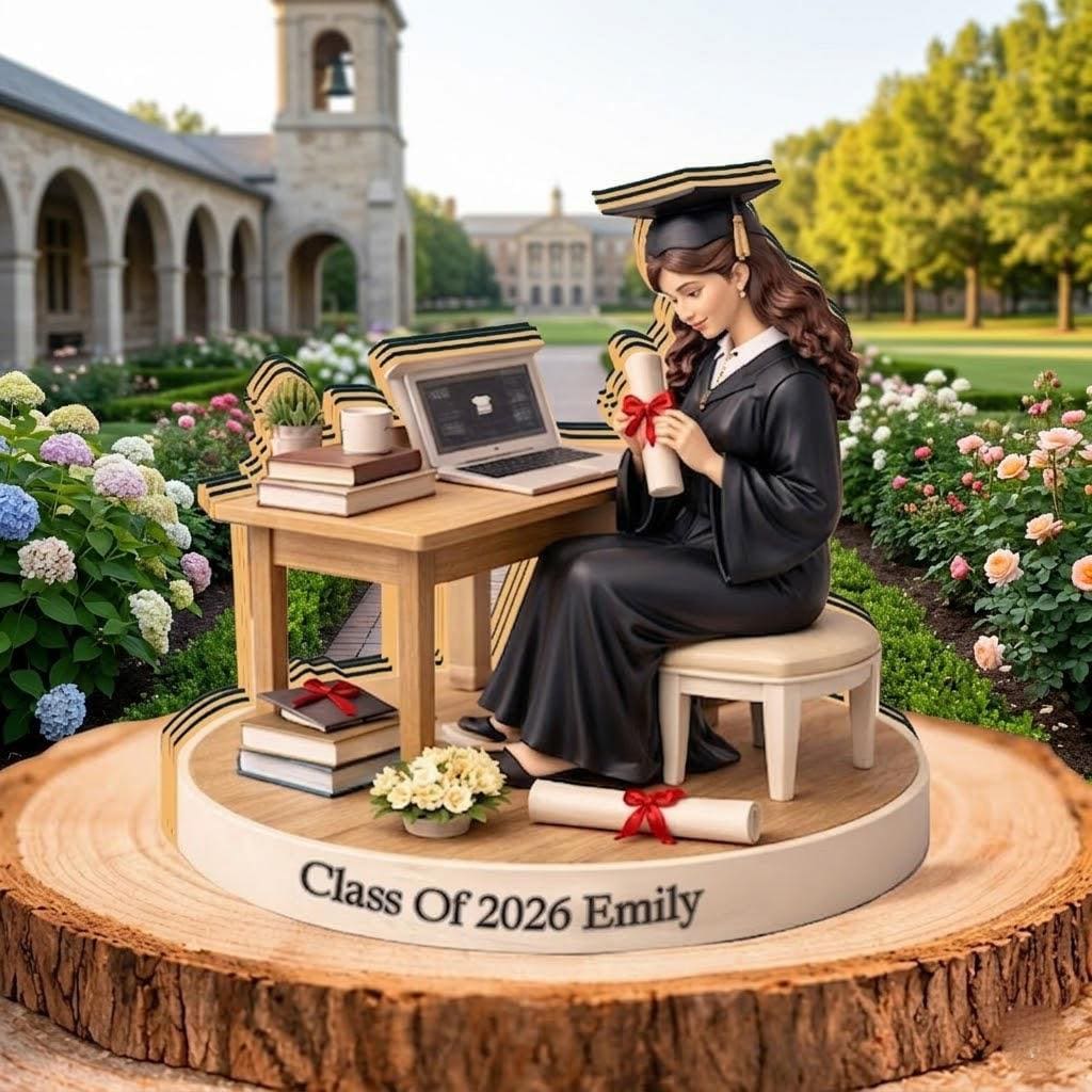 Personalized Graduation Gift 2026, Custom Class of 2026 Wooden Block, Senior Keepsake, Custom Name Graduation Decor, High School Graduate Gift