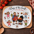 Personalized Face Grilling Platter, Custom Daddy's Grilling Plate With Kids' Names, Father's Day Gift From Grandkids, Funny Gift for Dad