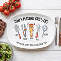 Dad’s Grilling Plate,father’s Day Gift From Kids,personalized Grilling Plate,custom Grilling Plate Gift Kids Names,bbq Gift for Dad F1080