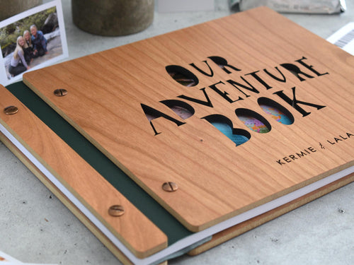 Adventure Book Scrapbook Valentines Gift for him, Personalized Anniversary Gift for her, Travel Scrapbook, Couples gift, Gifts for Boyfriend