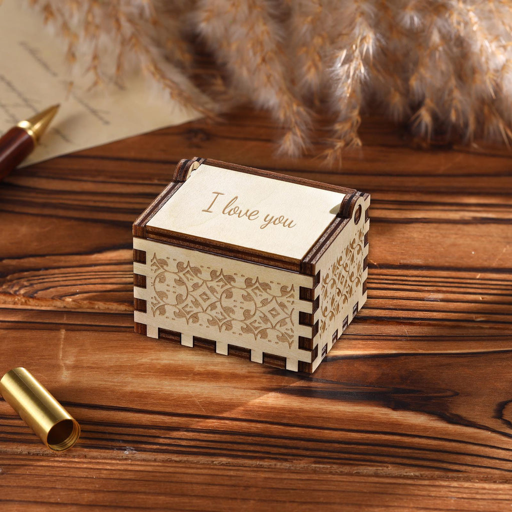 Personalized Custom Song & Photo Wooden Music Box, Keepsake Voice Record Music Box, Play Song Music Gifts for Him, Handmade Anniversary Gift