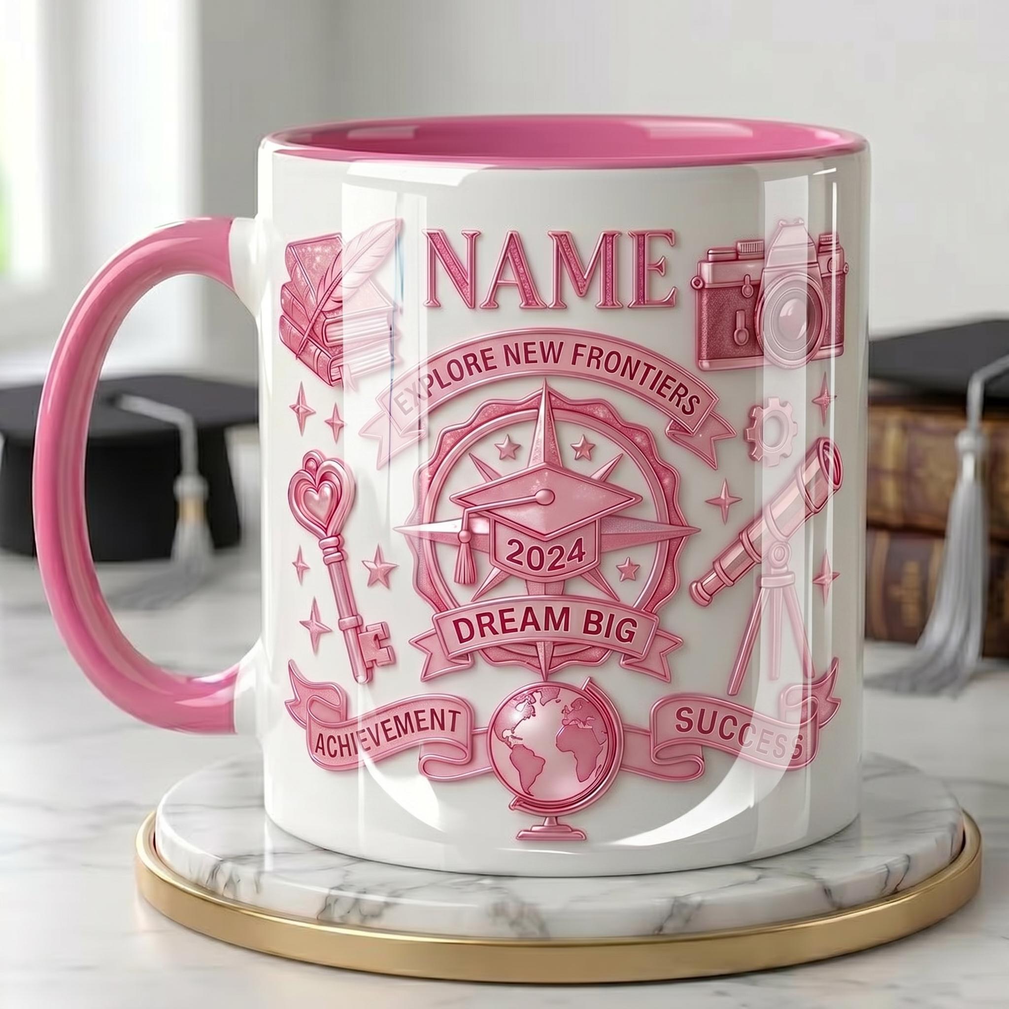 Personalized Graduation Mug Class of 2026, Faux 3D Effect Coffee Cup, Custom Congrats Grad Gift, Senior Keepsake Mug