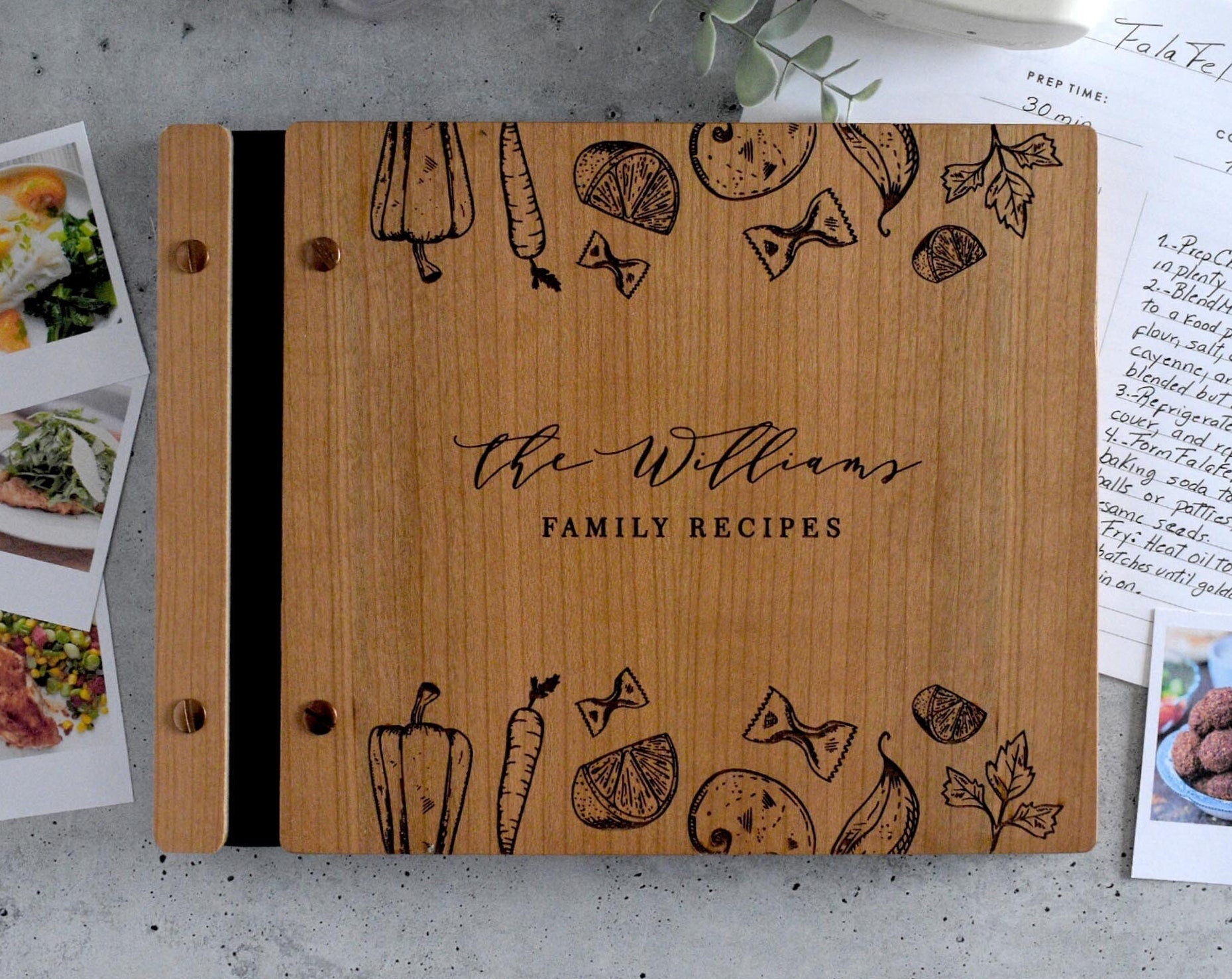 Recipe Book Binder, Bridal Shower Gift for Her, Personalized Gifts for Mom, Custom Cookbook, Birthday Gift for Mom, Mother, Family Cook Book