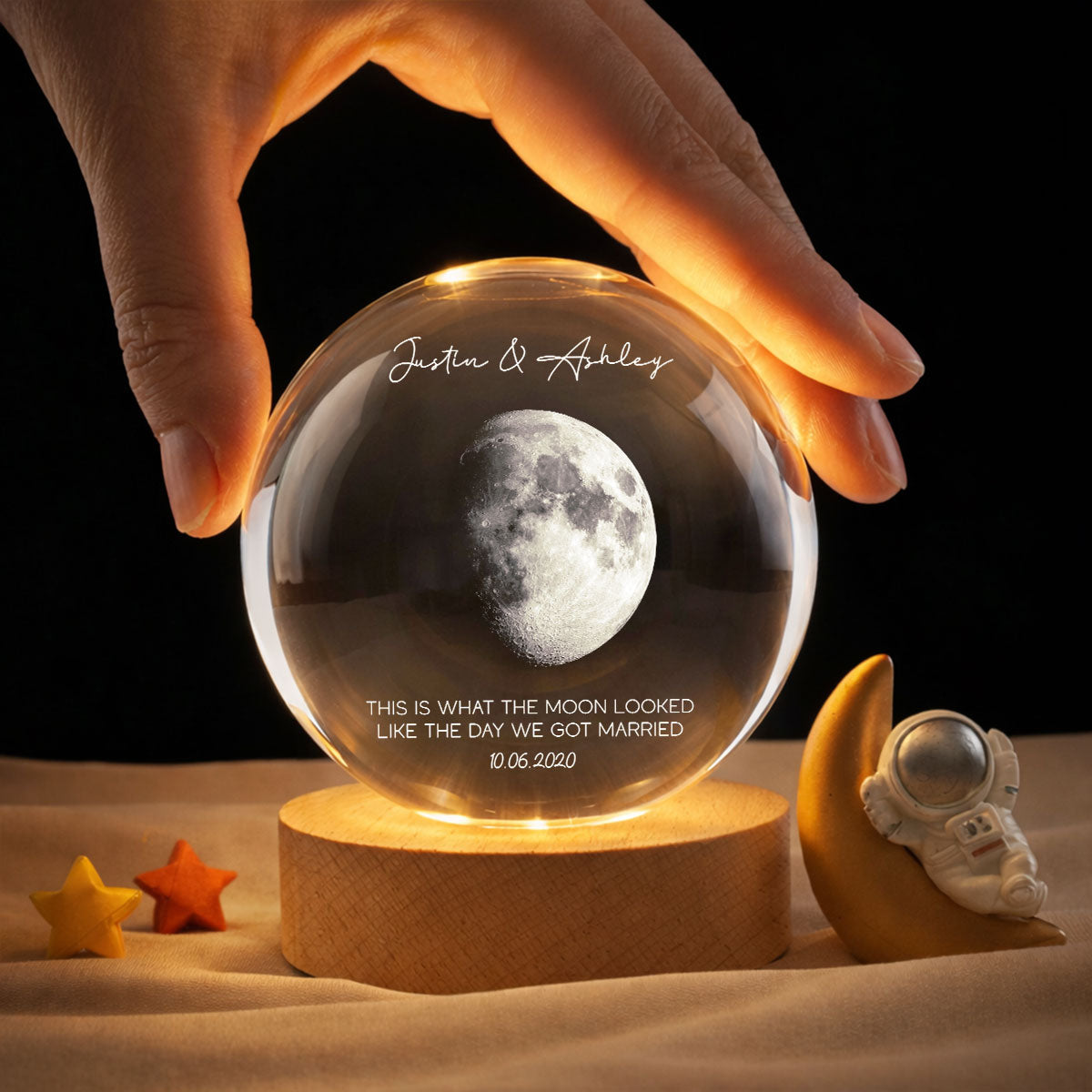 This is What the Moon Looks Like on Our Special Day - Personalized Cry, Moon Phase Print, Valentines Day Wedding Anniversary Gift For Couple