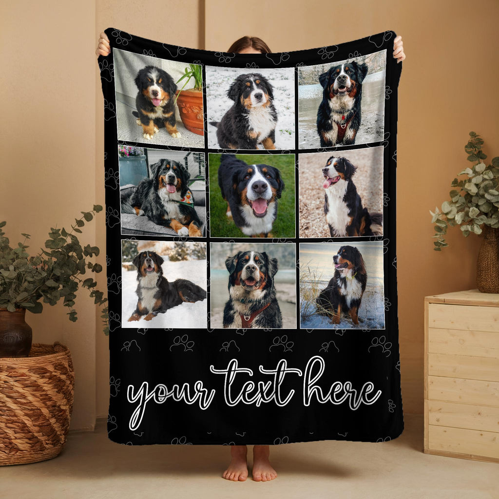Custom Pet Blanket, Custom Blanket With Pet Photo, Custom Pet Blanket With Pet Name, Gift for Pet Lovers, Memorial Pet Face, Dog Remembrance
