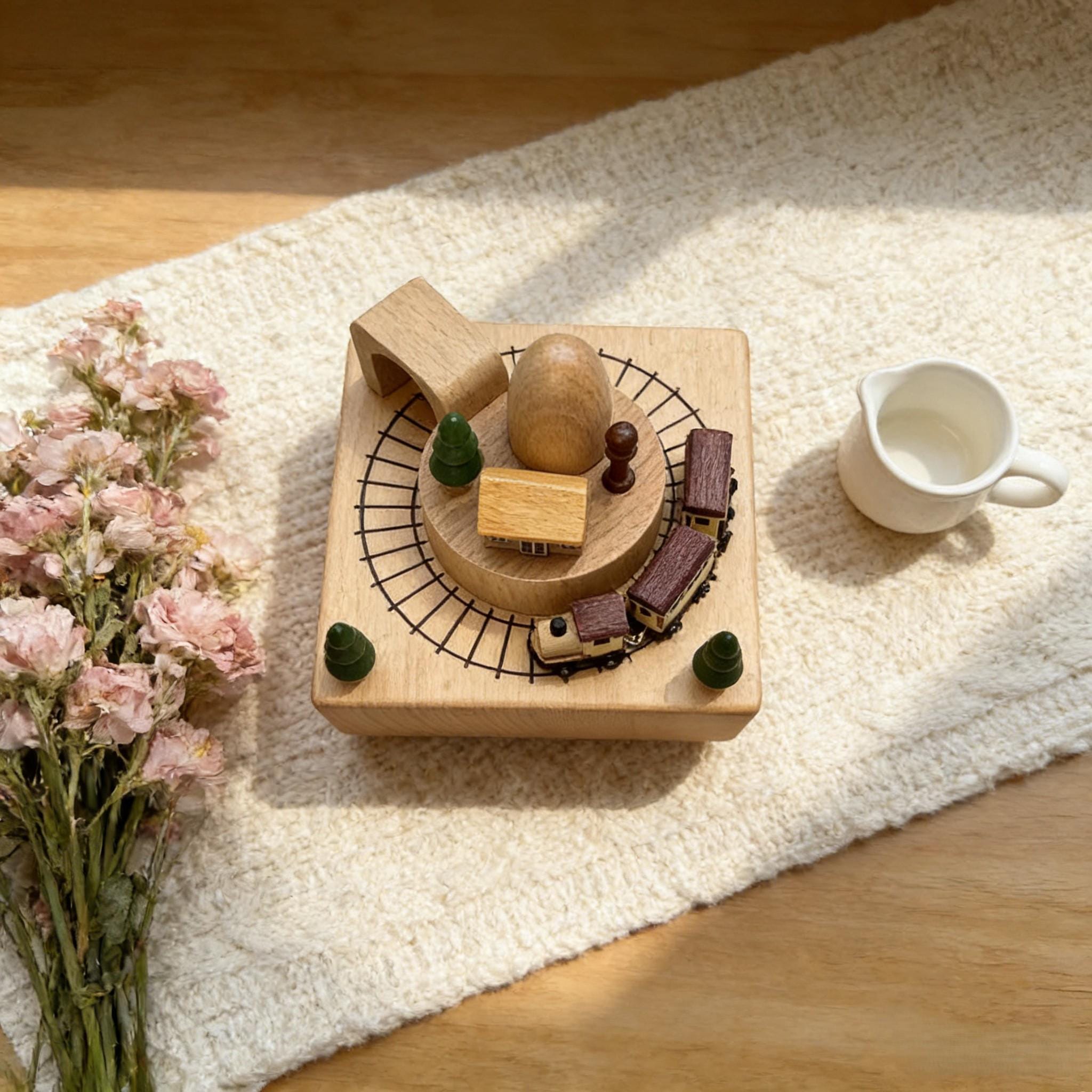 Dinosaur Park Music Box, Wooden Music Box, Custom Wooden Handmade Music Box, 1st Birthday, Personalised Music Box Gift, Baby Shower Gift