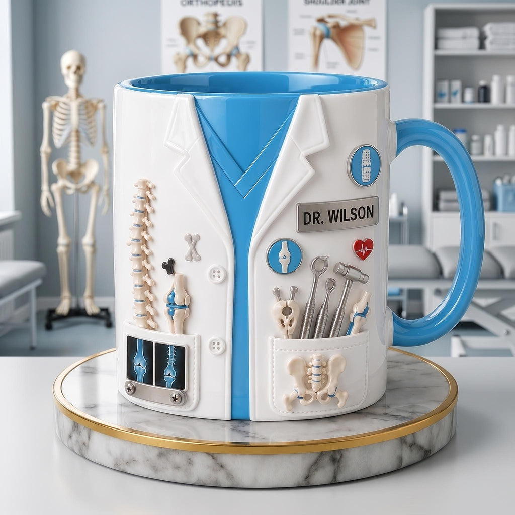 Personalized Orthopedic Doctor Mug, Surgeon Coffee Cup, Custom Medical Professional Gift, Bone Doctor Appreciation Mug