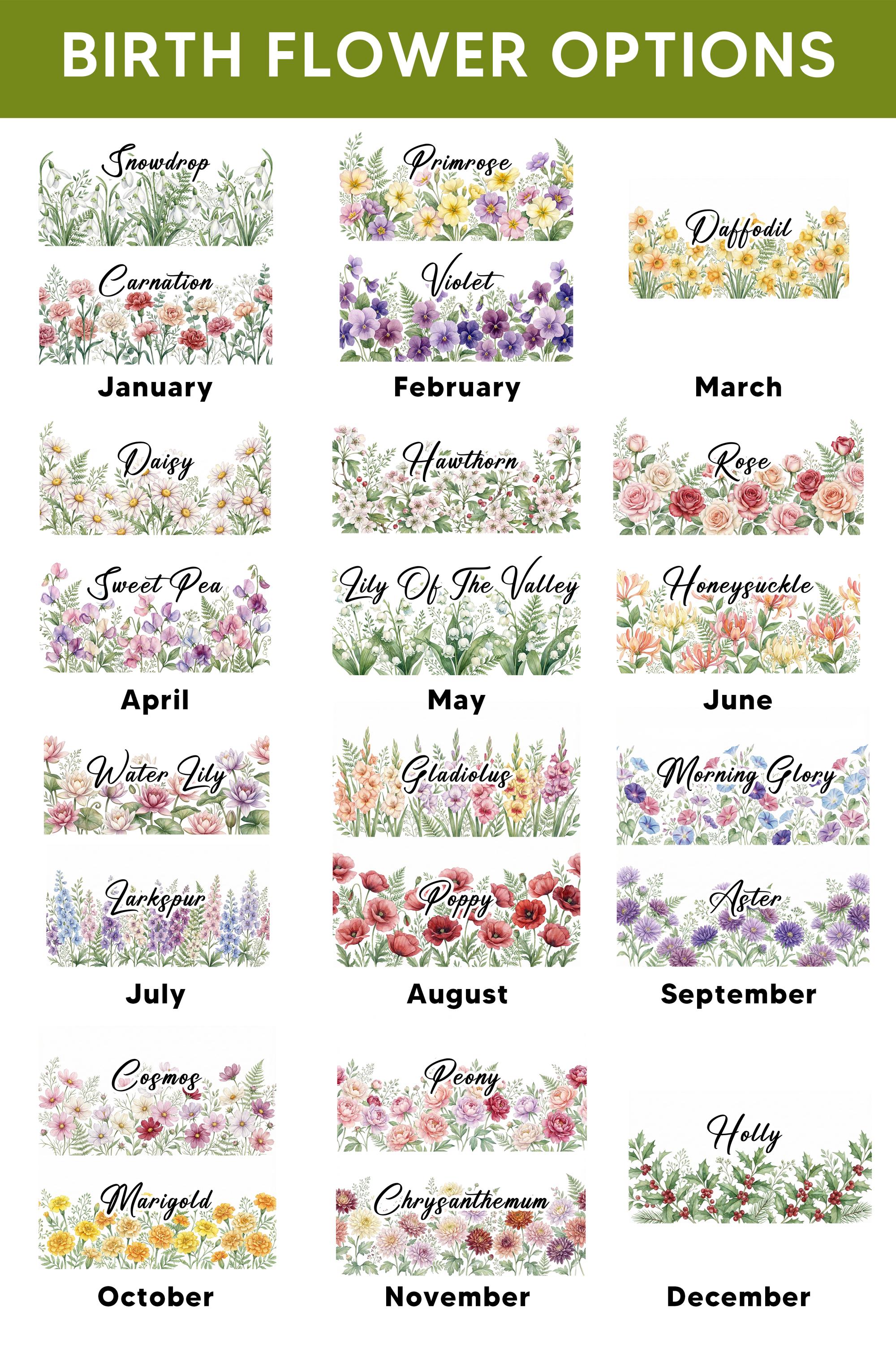 Personalised Birth Flower Trinket Dish_ Custom Birth Month Flower Trinket Dish, Wedding Bridesmaid Gift, Wildflower Ring Holder, Best Friend