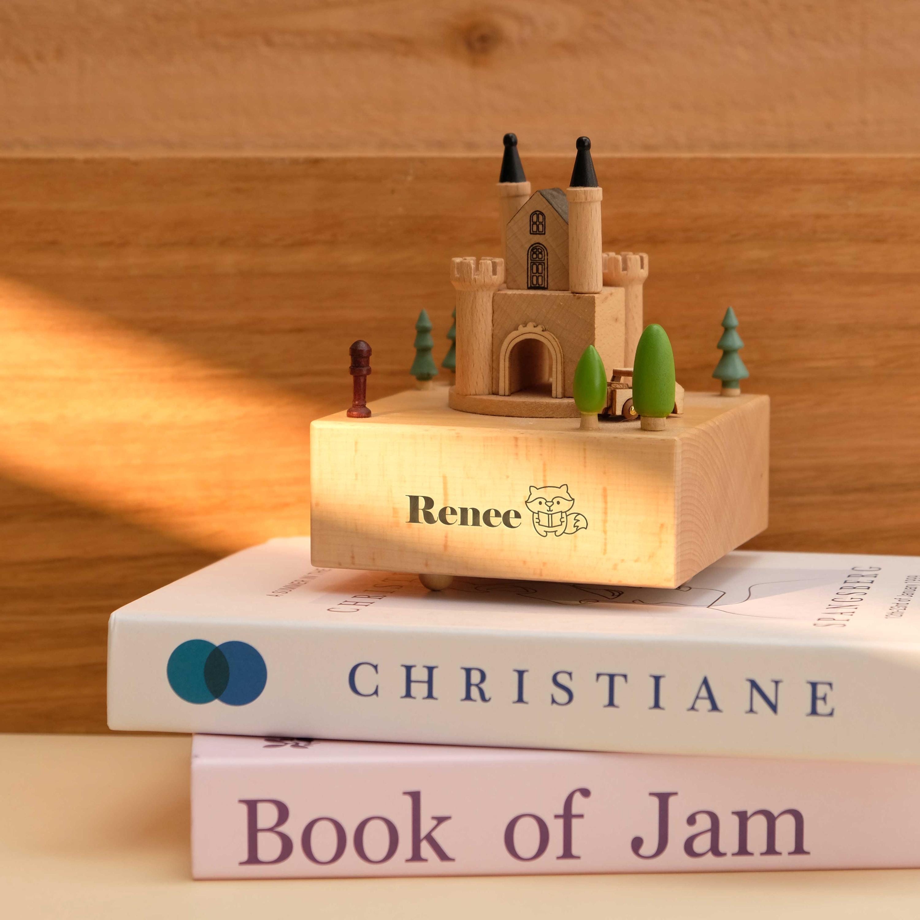 Personalized Name Wooden Bear Seesaw Music Box, Birthday Music Box, Custom Engraved Music Box, Baby Shower Gift, Christmas Gift for Kids