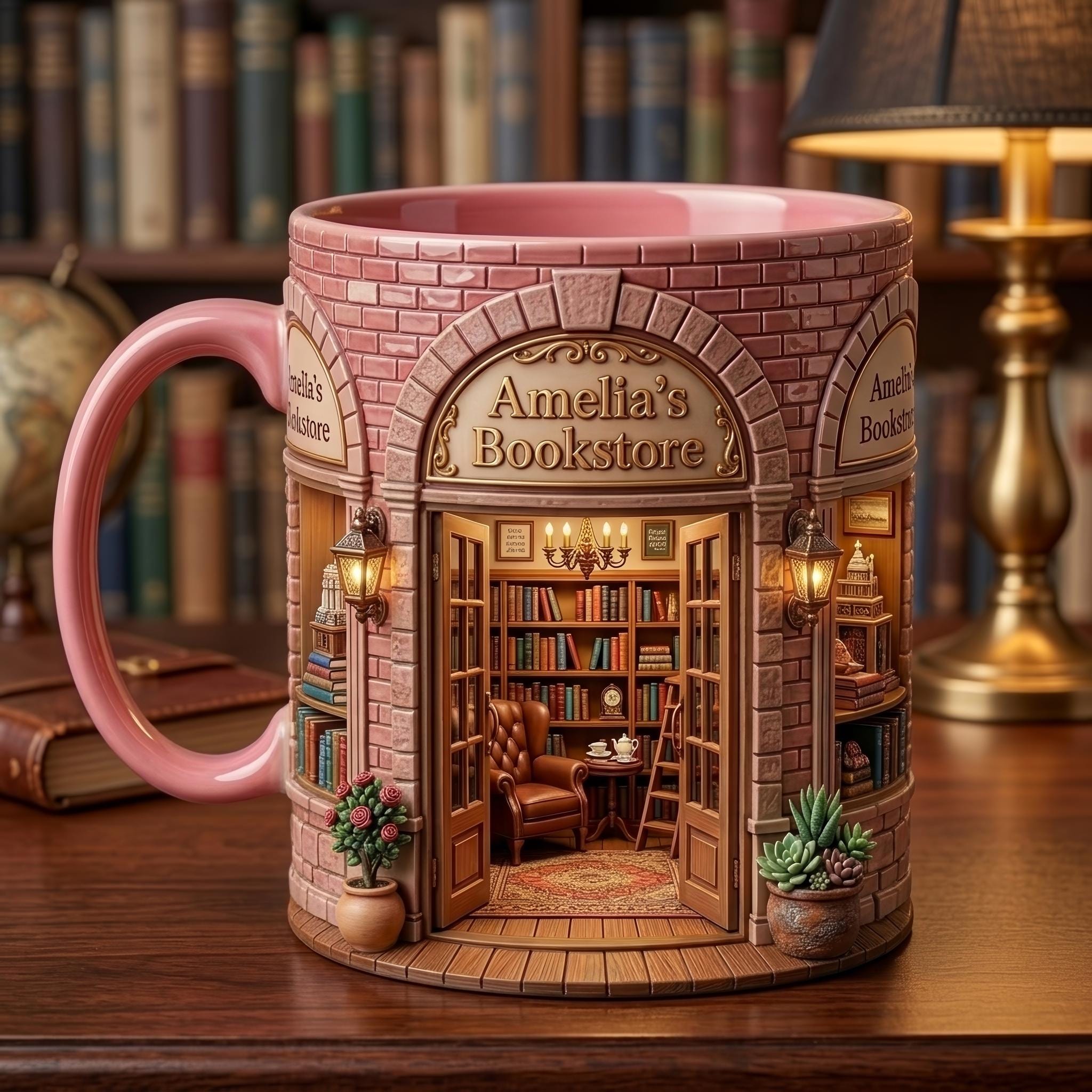 Personalized Bookstore Mug, Cozy Reading Coffee Cup, Custom Book Lover Gift, Bookshop Owner Mug, Bookworm Reader Gift
