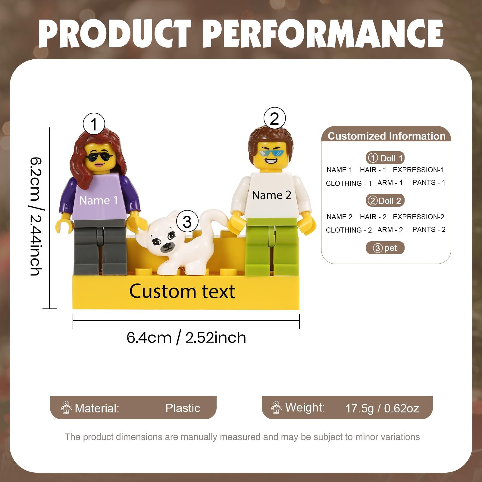 Custom Building Block Figurine Set | Personalized Couple Mini Figures | Valentine's, Wedding, Anniversary Gift