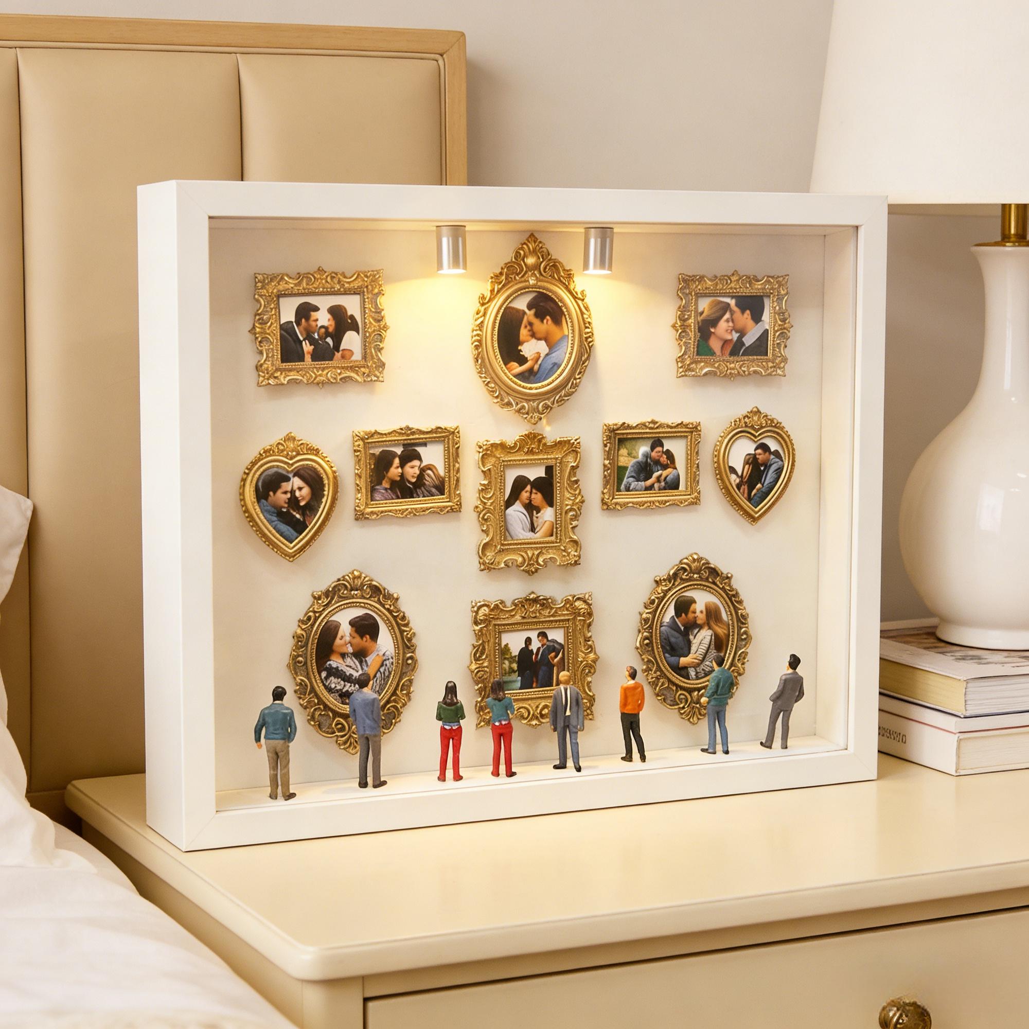 DIY Mini Museum Shadow Box with LED Valentine's Day gift Memory Photo Display Kit