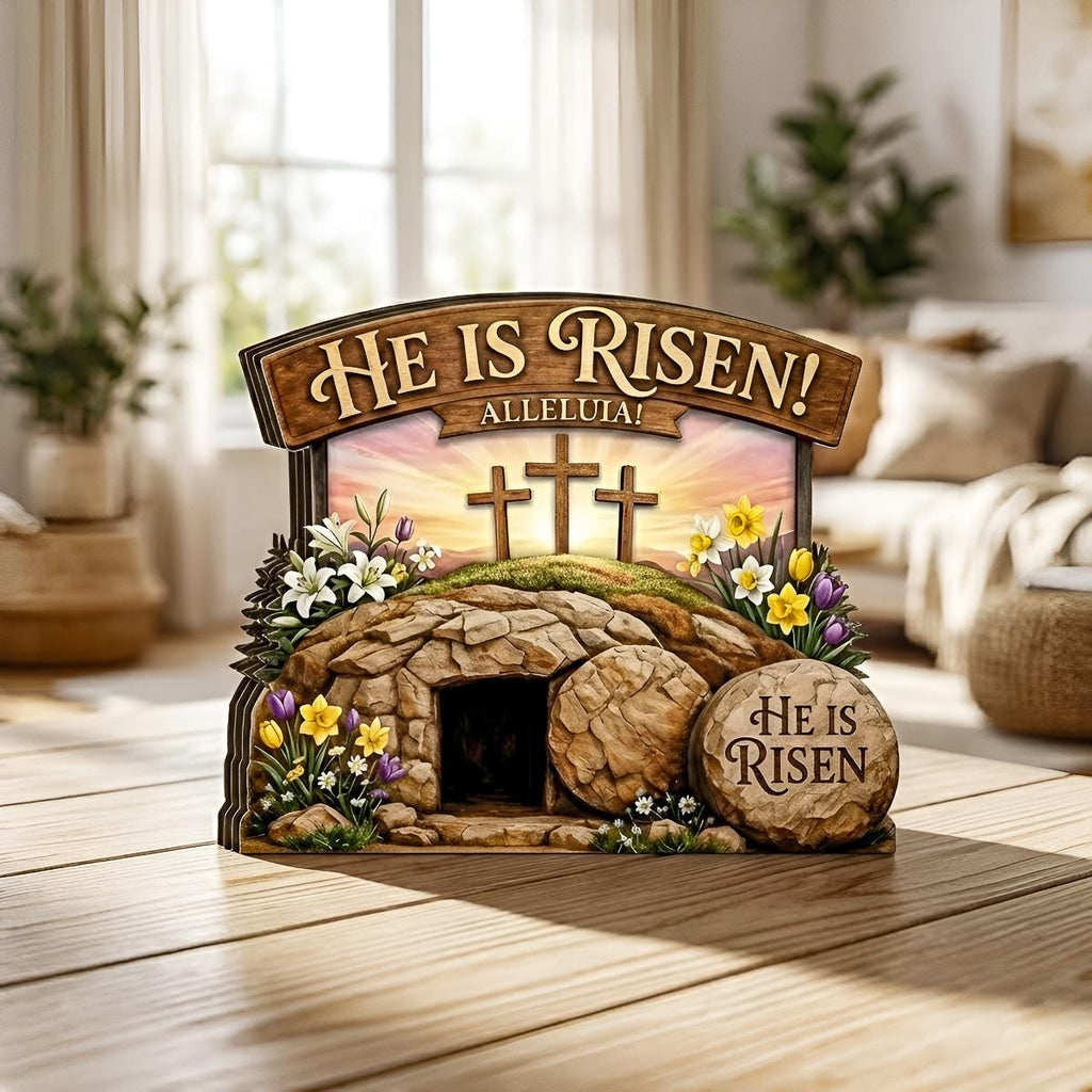He Is Risen Easter Decor, Christian Resurrection, Religious Easter Home Decor, Empty Tomb Decor, He Is Risen Christian Decor, Easter Gift