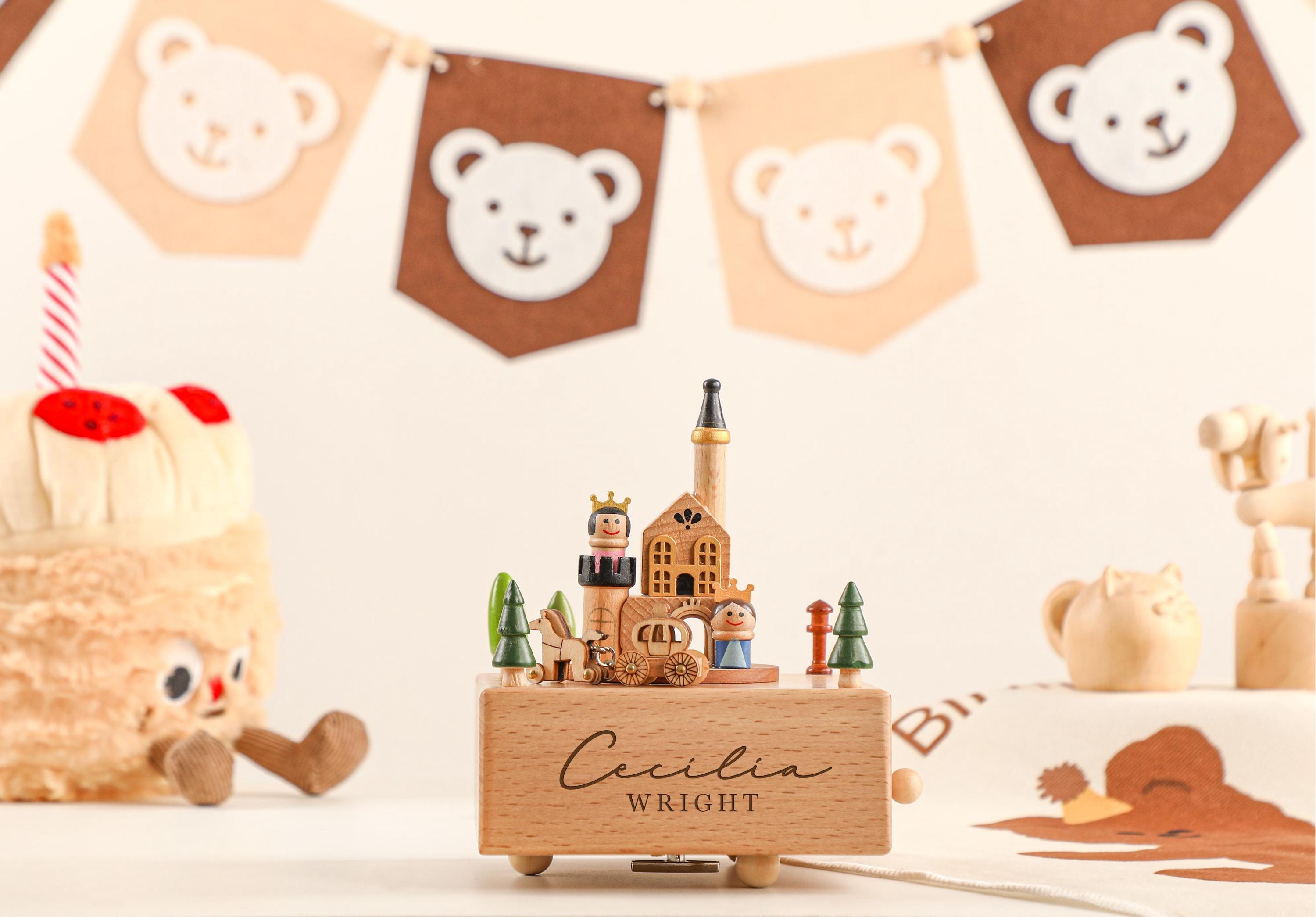 The King's Castle Music Box, Wooden Music Box, Custom Wooden Handmade Music Box, 1st Birthday, Personalised Music Box Gift, Baby Gift