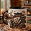 Hunting Mug, Gift for Hunter, Outdoor Coffee Mug, Deer Hunting Cup, Rustic Cabin Mug for Him, Hunter Dad Gift