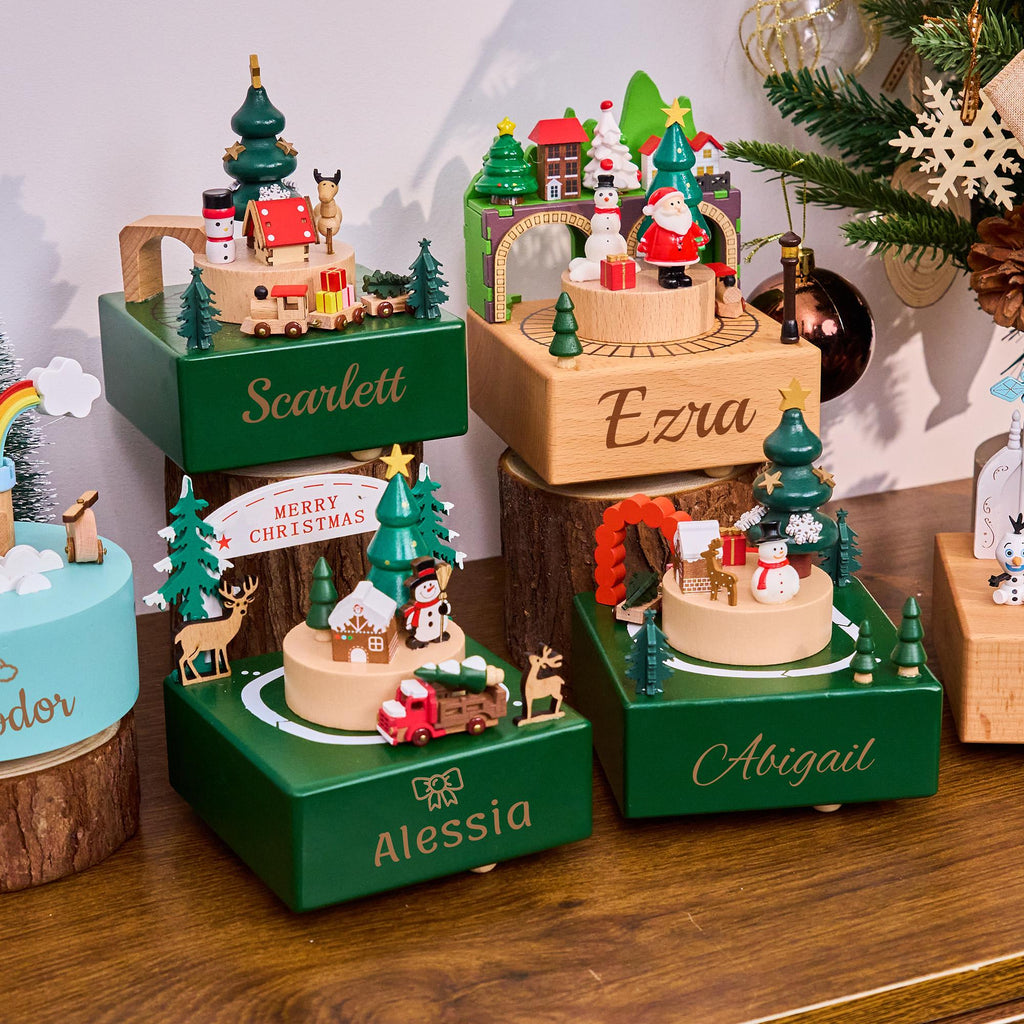 Personalised Wooden Music Box，music Box for Kids，engraved Name Music Box, Baby Shower Gift,nursery Decor, Gift for Kid, Newborn Gift
