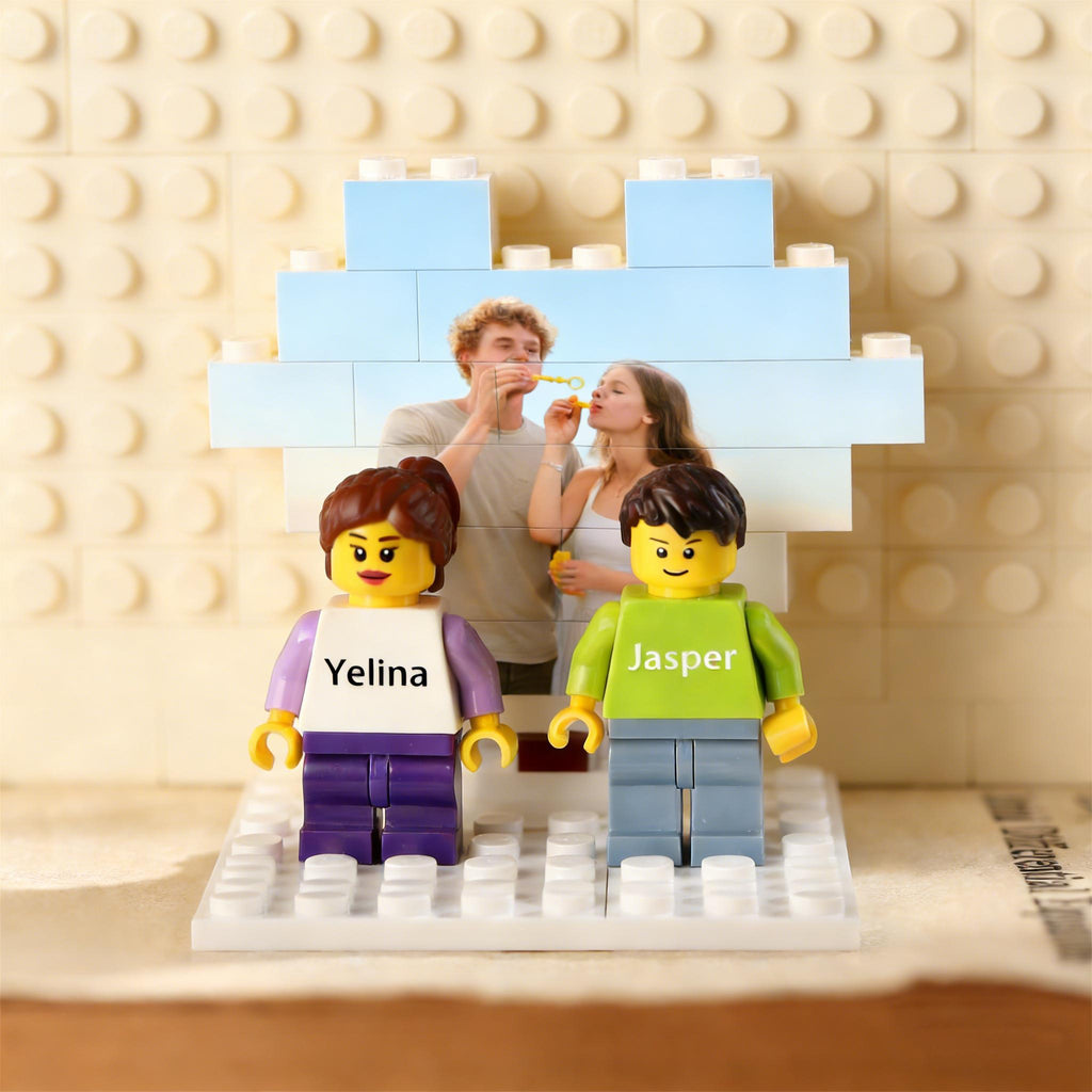 Custom Building Block Figurine Set | Personalized Couple Mini Figures | Valentine's, Wedding, Anniversary Gift
