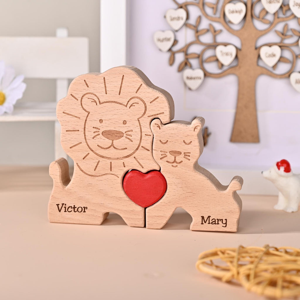 Cat Wooden Ornament, Cat Family Jigsaw Puzzle, Birthday Presents for Wife, Mother Daughter Gifts, Cat Mum Gift, New Family Christmas Gifts