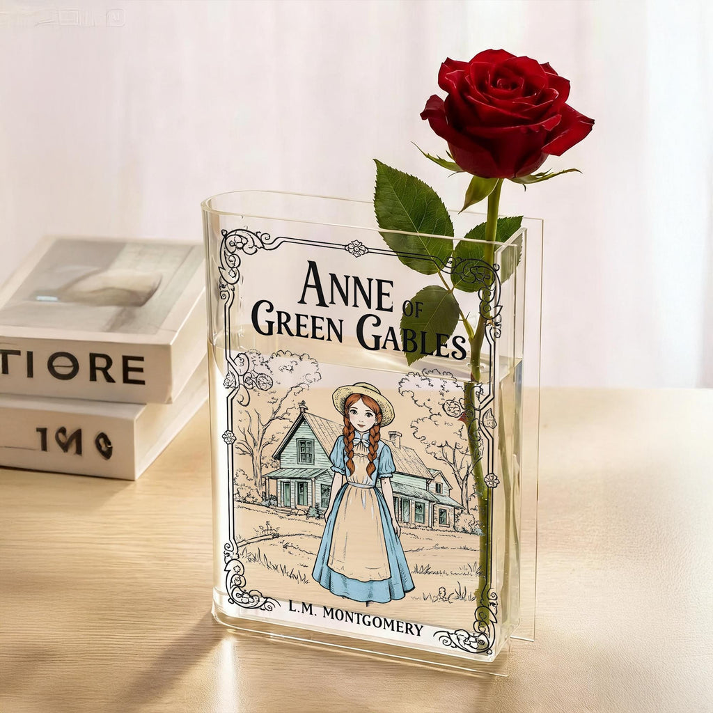 Anne of Green Gables Acrylic Bookish Vase, Bookish Gifts for Special Occasions, Mother's Day Gift 2026, Home Decor Gifts for Book Lovers