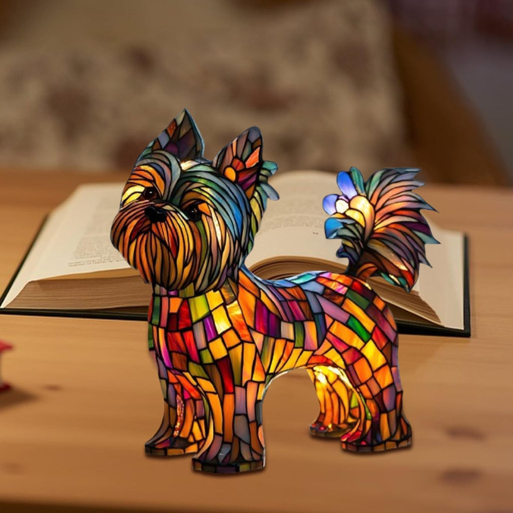 Dog Night Light, Colorful Puppy Lamp Decor, Cute Dog Lover Gift, Bedroom & Nursery Table Lamp, Night Light