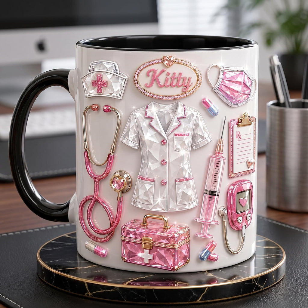 Personalized Nurse Mug, RN Coffee Cup, Custom Healthcare Worker Gift, Nurse Appreciation Cup, Custom Medical Staff Mug