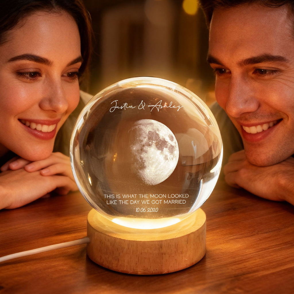 This is What the Moon Looks Like on Our Special Day - Personalized Cry, Moon Phase Print, Valentines Day Wedding Anniversary Gift For Couple
