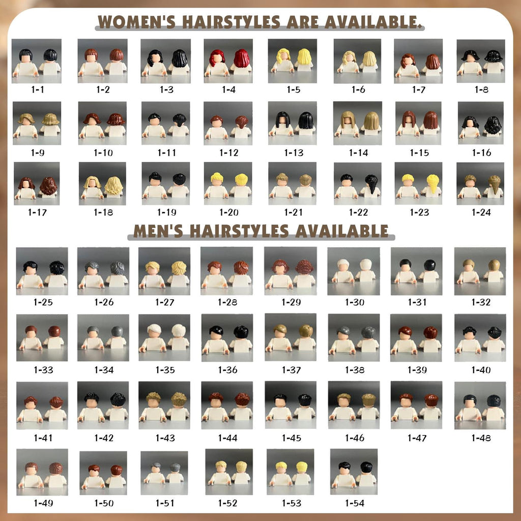 Custom Building Block Figure Set - Personalized Couple, Family & Pet Mini Figurines in Display Case | Valentine's, Wedding, Anniversary Gift