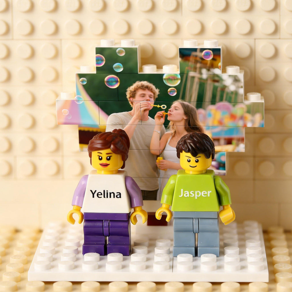 Custom Building Block Figurine Set | Personalized Couple Mini Figures | Valentine's, Wedding, Anniversary Gift