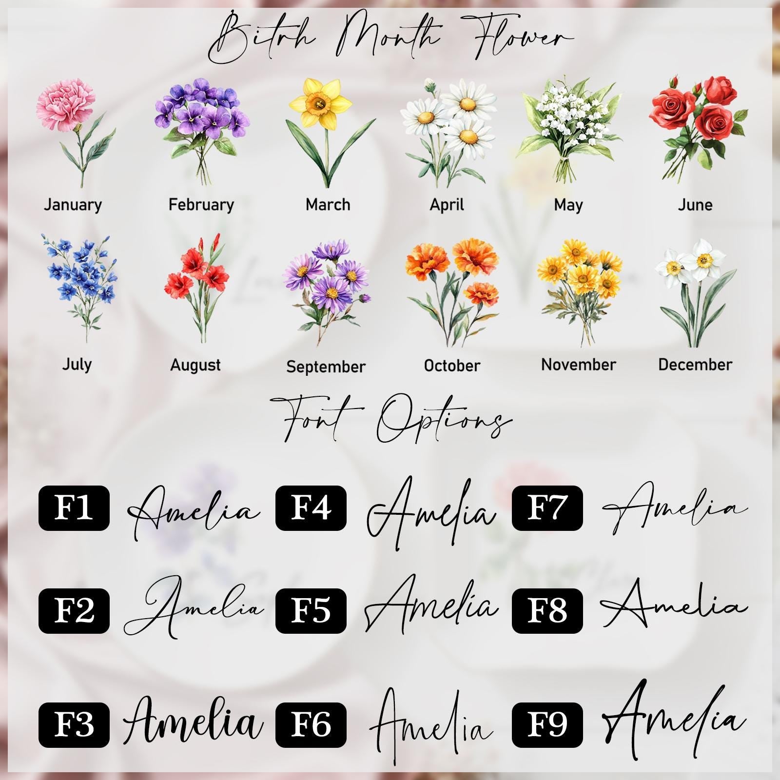 Personalized Birth Flower Trinket Dish, Custom Watercolor Flower Ring Dish, Wedding Bridesmaid Gift, Birthday Jewelry Dish, Christmas Gifts