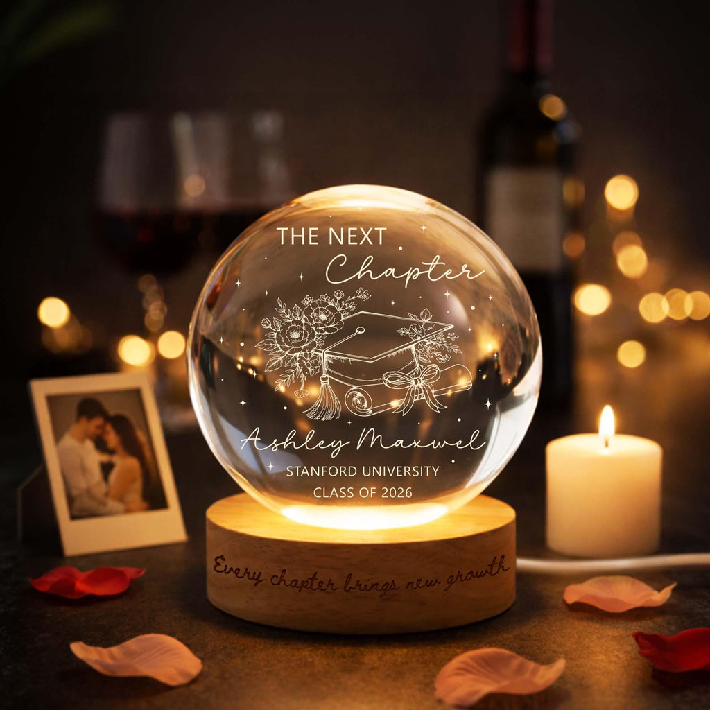 Personalized Graduation Gift, Class of 2026 Crystal Ball Night Light, Graduation Day, Graduation Gift for Senior Congrats on Your Graduation