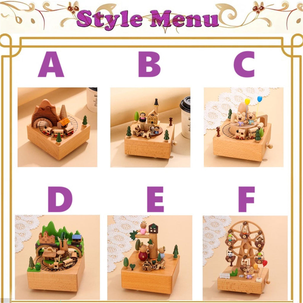 Personalized Wooden Ferris Wheel Music Box, Engraved Name Nursery Decor, Baby Shower Gift, Nursery Decor, Gift for Kid, Newborn Gift