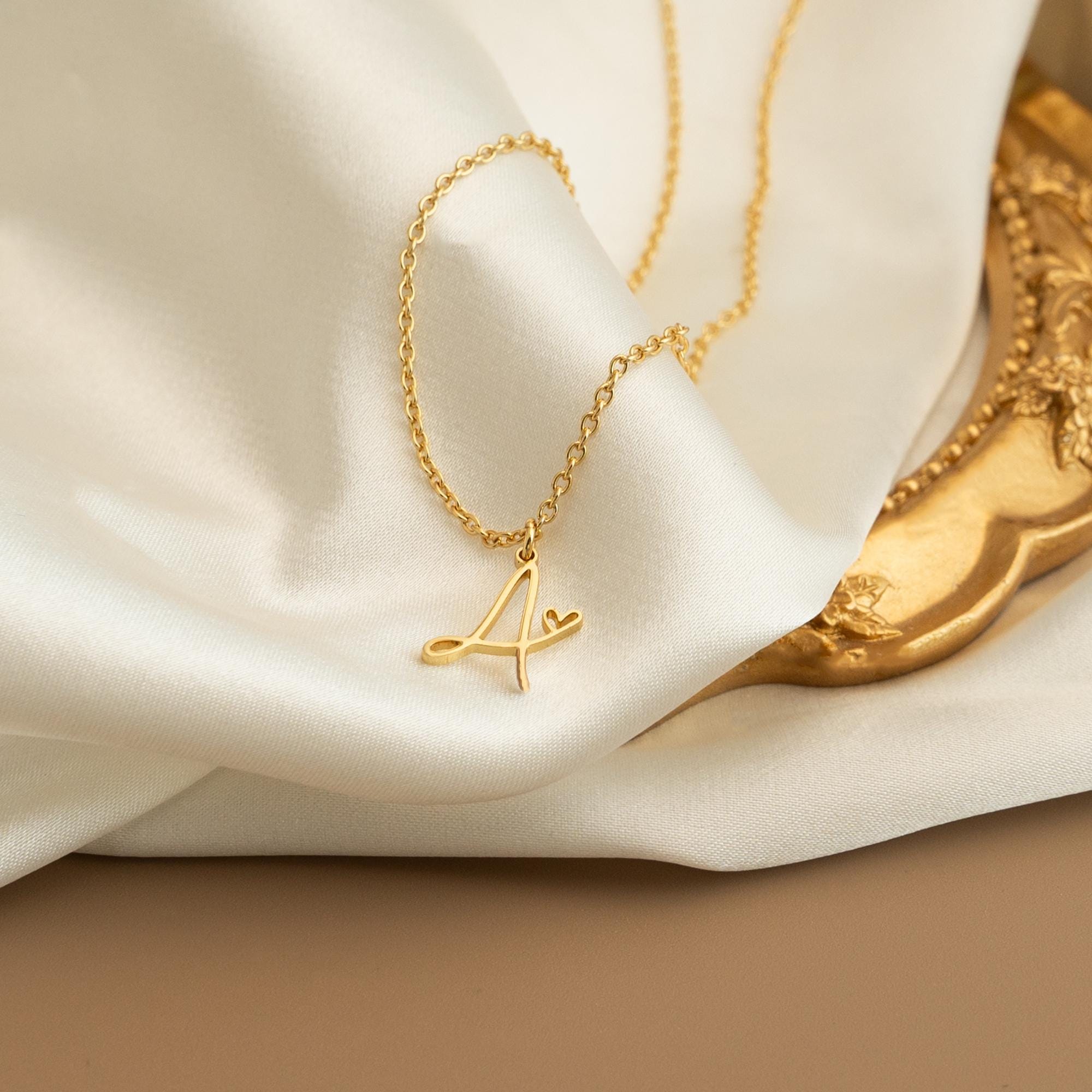 Sterling Silver 3D Bubble Initial Necklace – Custom Letter Pendant,  Personalized Charm Jewelry, Daily, Gift for Her, Christmas Gift