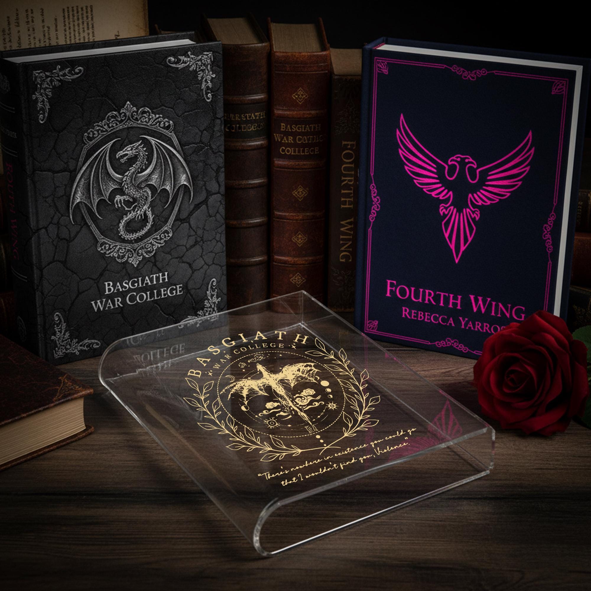 Basgiath War College Book Vase With Xaden Quote, Fourth Wing Violet Decor, Iron Flame Bookish Gift, Romantasy Reader Dark Academia Room