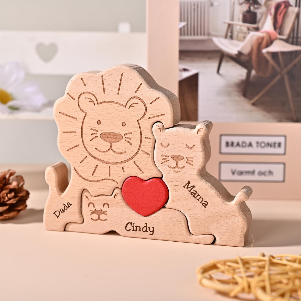 Cat Wooden Ornament, Cat Family Jigsaw Puzzle, Birthday Presents for Wife, Mother Daughter Gifts, Cat Mum Gift, New Family Christmas Gifts