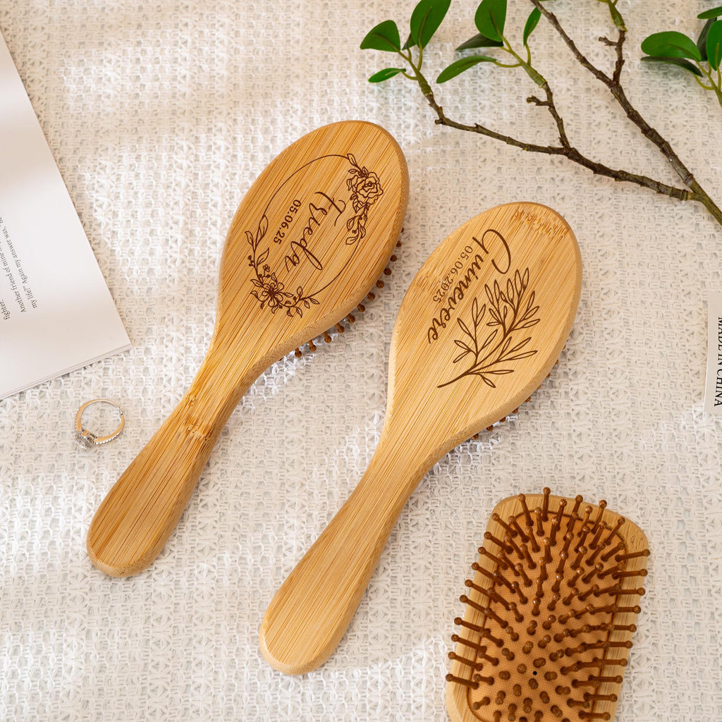 Custom Handmade Bridesmaids Airbag Brush,Personalised Name Comb,Birthday Wedding Gift For Her,Bridal Shower Gift,Gift for Girl,Mom Hairbrush