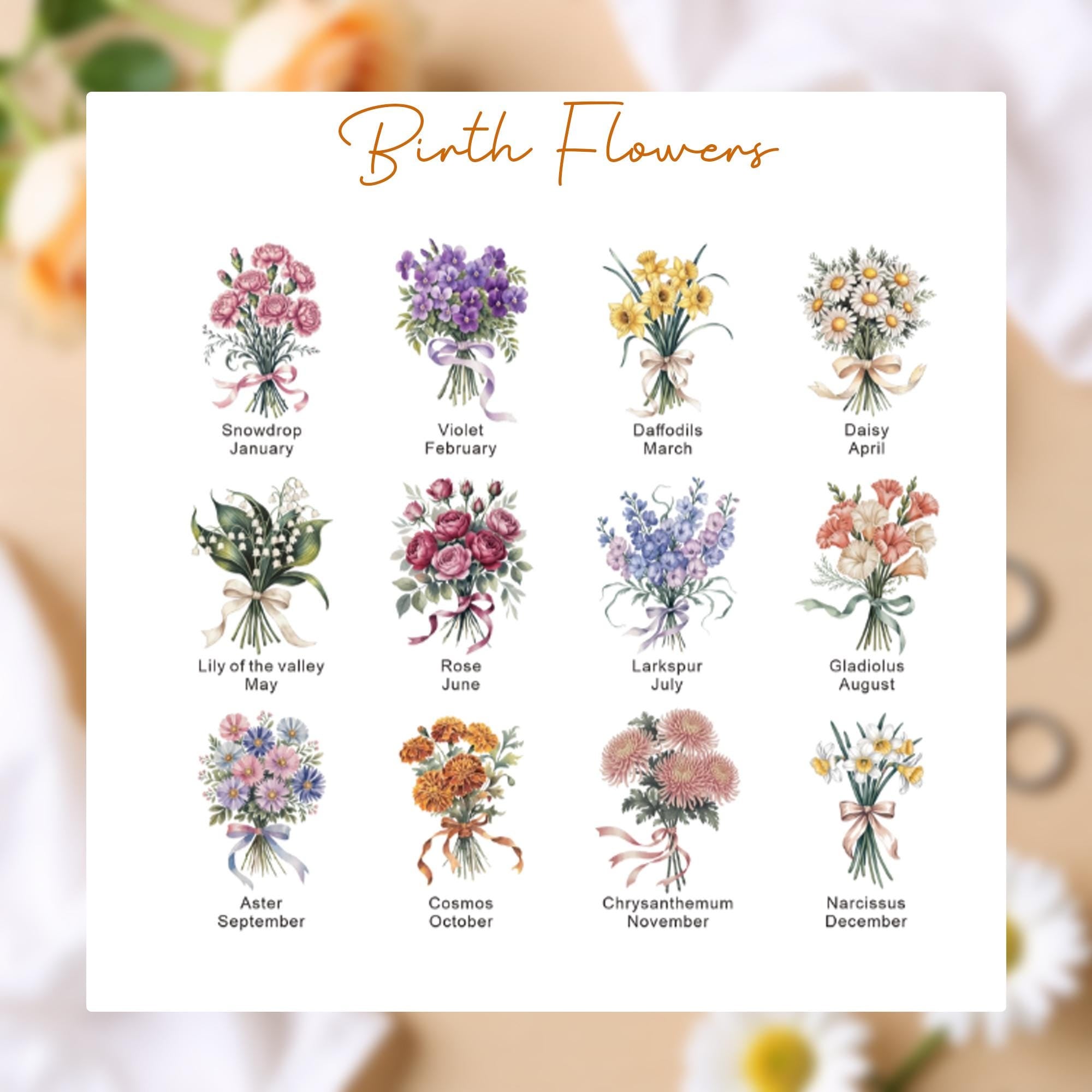 Ceramic Birth Flower Ring Dish,birth Month Flower Trinket Dish,bridesmaid Gift,bridesmaid Proposal,birthday Gift for Her,wedding Gifts