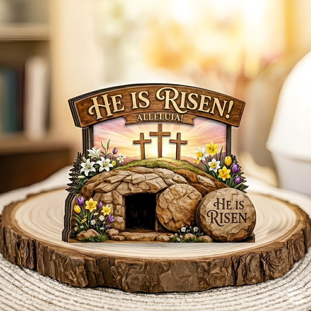 He Is Risen Easter Decor, Christian Resurrection, Religious Easter Home Decor, Empty Tomb Decor, He Is Risen Christian Decor, Easter Gift