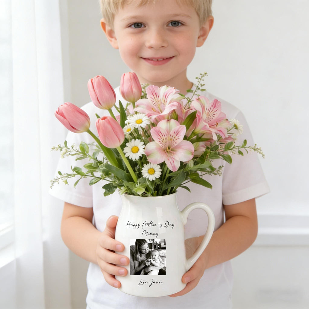 Personalised Vase, Mothers Day Gifts, Gift for Her, Gift for Mum, Photo Gifts, Ceramic Vase, Personalised Gifts, Custom Gifts, Mum Gifts