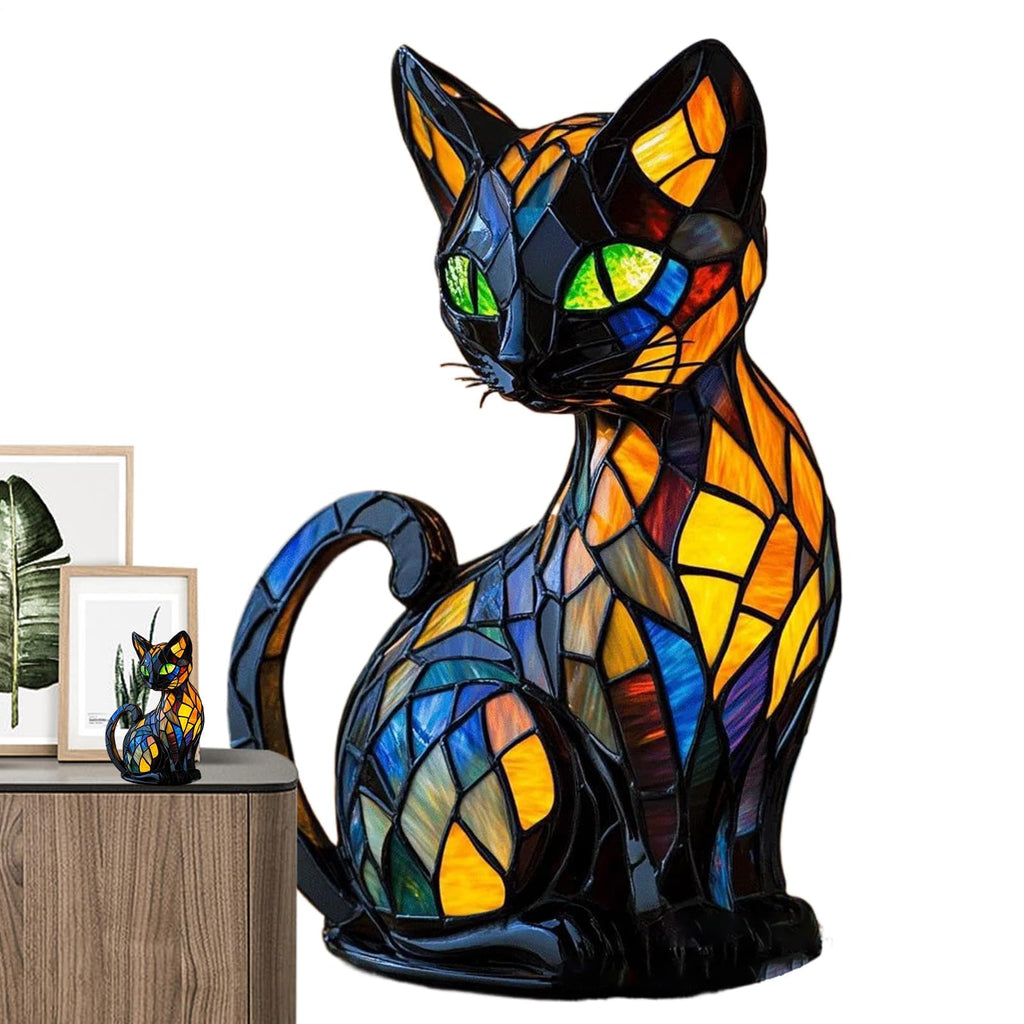 Cat Series Art Night Light, Handmade Resin LED Animal Bedside Table , Mosaic Table Lamp, Room Decor, Puppy Night Light Decor, Cute Dog Table Lamp, Pet Lover Gift, Nursery & Bedroom Light, Night Light