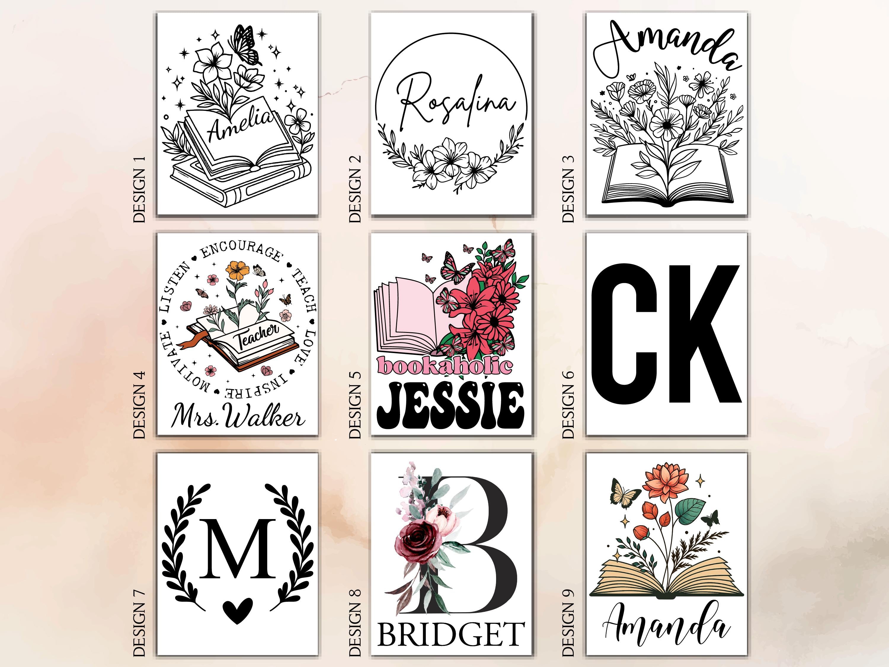 Personalized Magnetic Leather Bookmark, Custom Name Floral Book Lover Gift, Teacher Appreciation Gift, Reading Accessory, Book Club