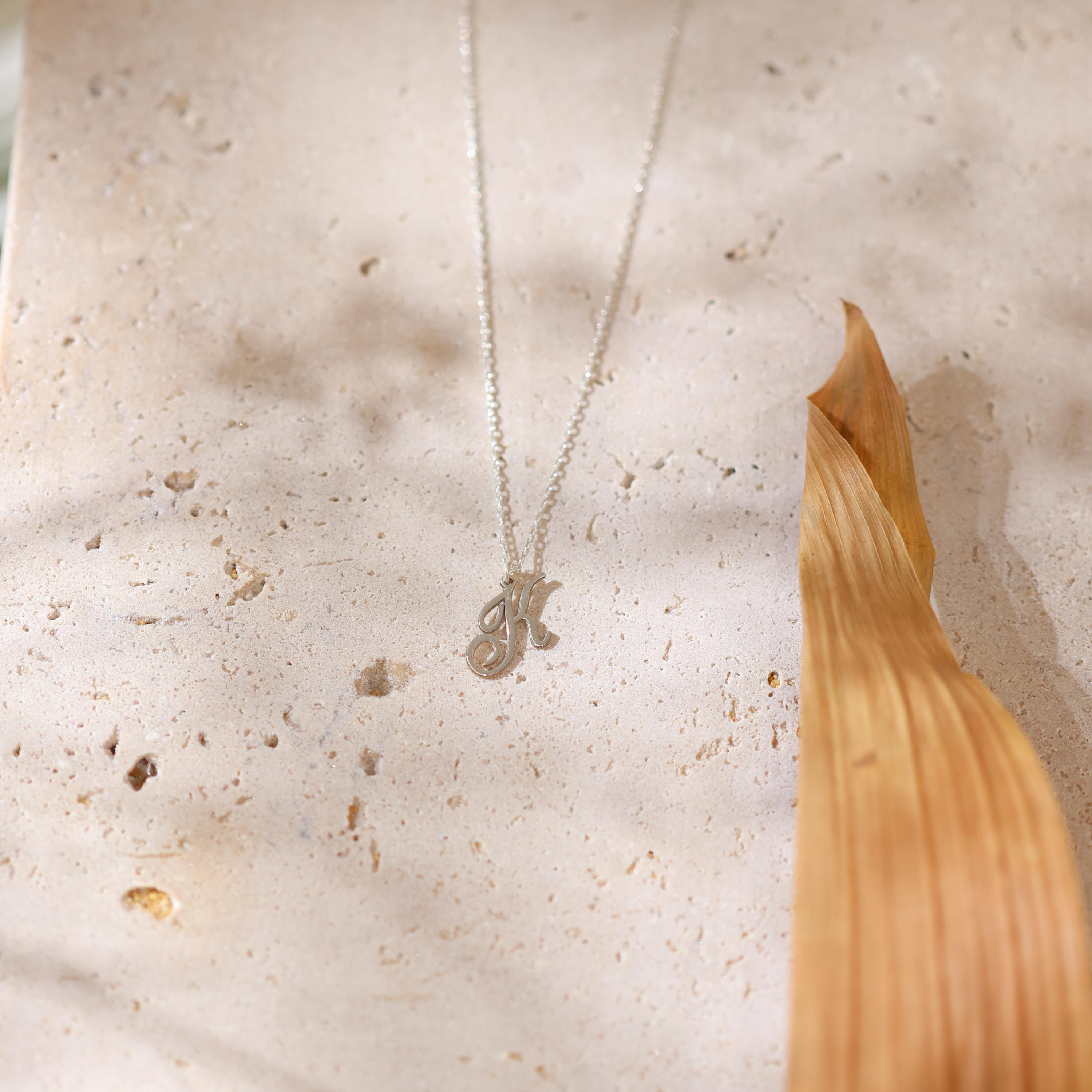 Personalized Signature Letter Necklace, Custom Script Initial Jewellery, Gift for Her or Mom Jewellery