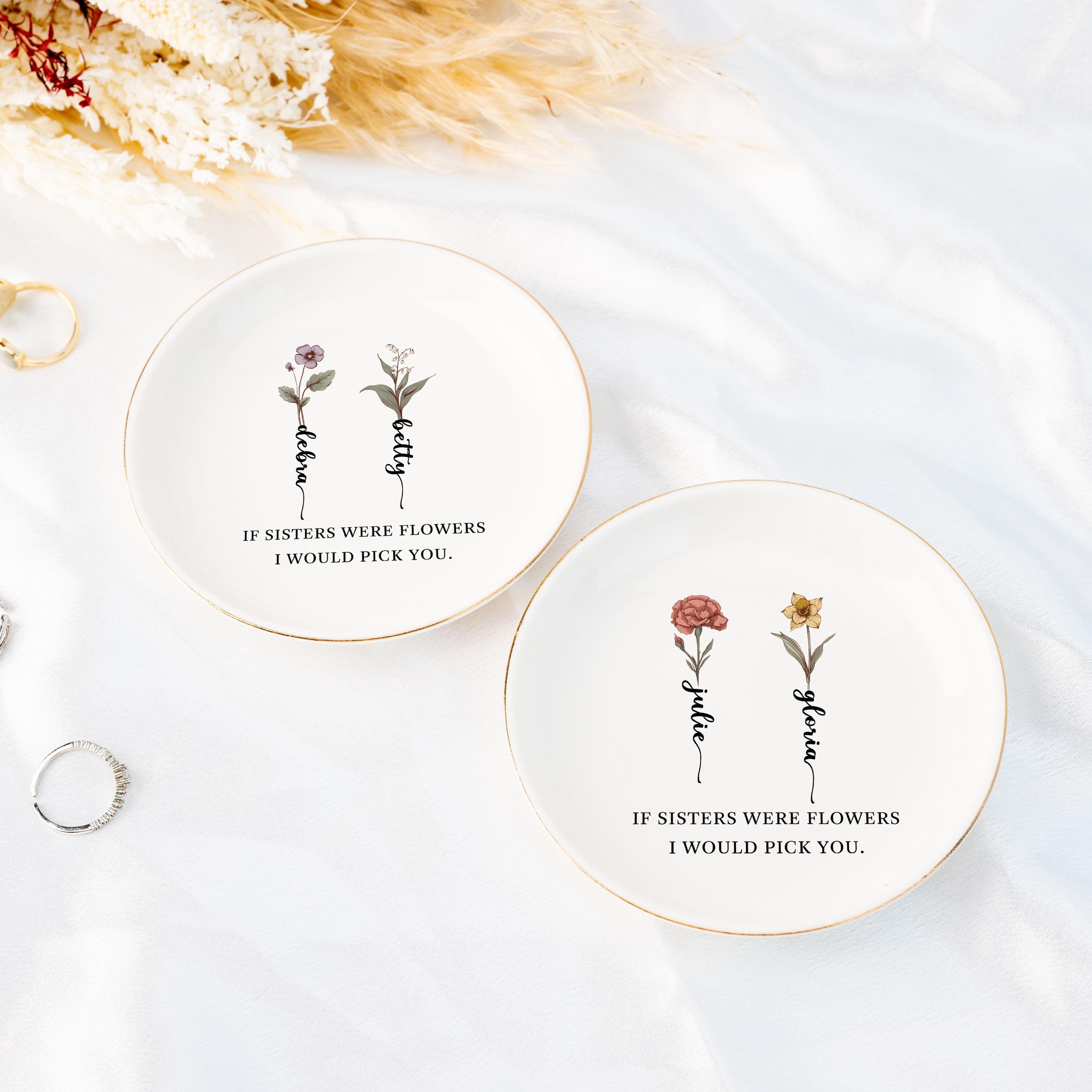 Custom Bridesmaid Gifts,friendship Trinket Dish,bridesmaid Jewelry Dish,best Friends Gifts,flower Ring Dish,friendship Gifts,wedding Gifts