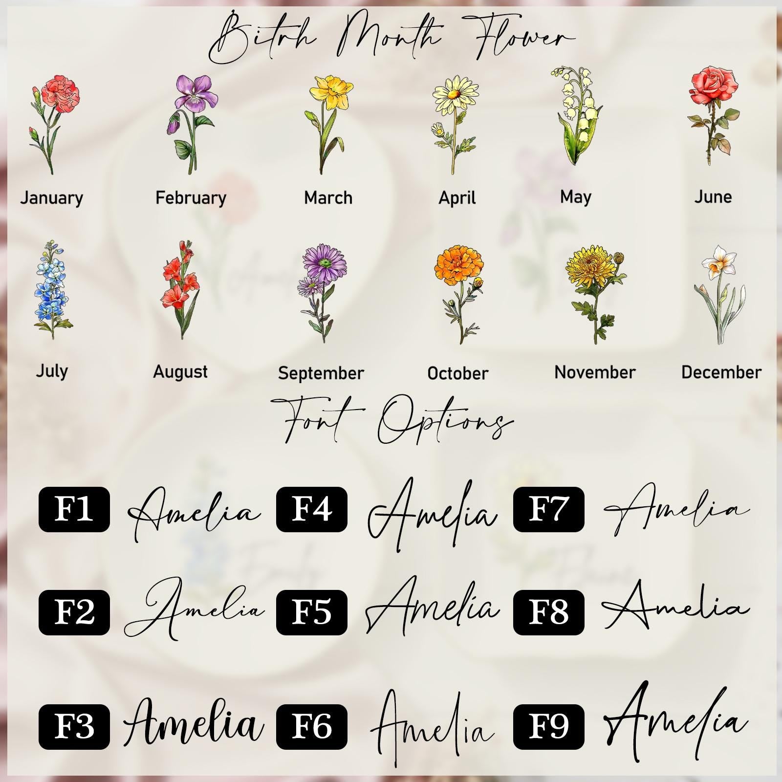 Personalised Birth Flower Trinket Dish, Custom Watercolor Flower Ring Dish, Birthday Jewelry Dish, Wedding Bridesmaid Gift,friendhship Gifts