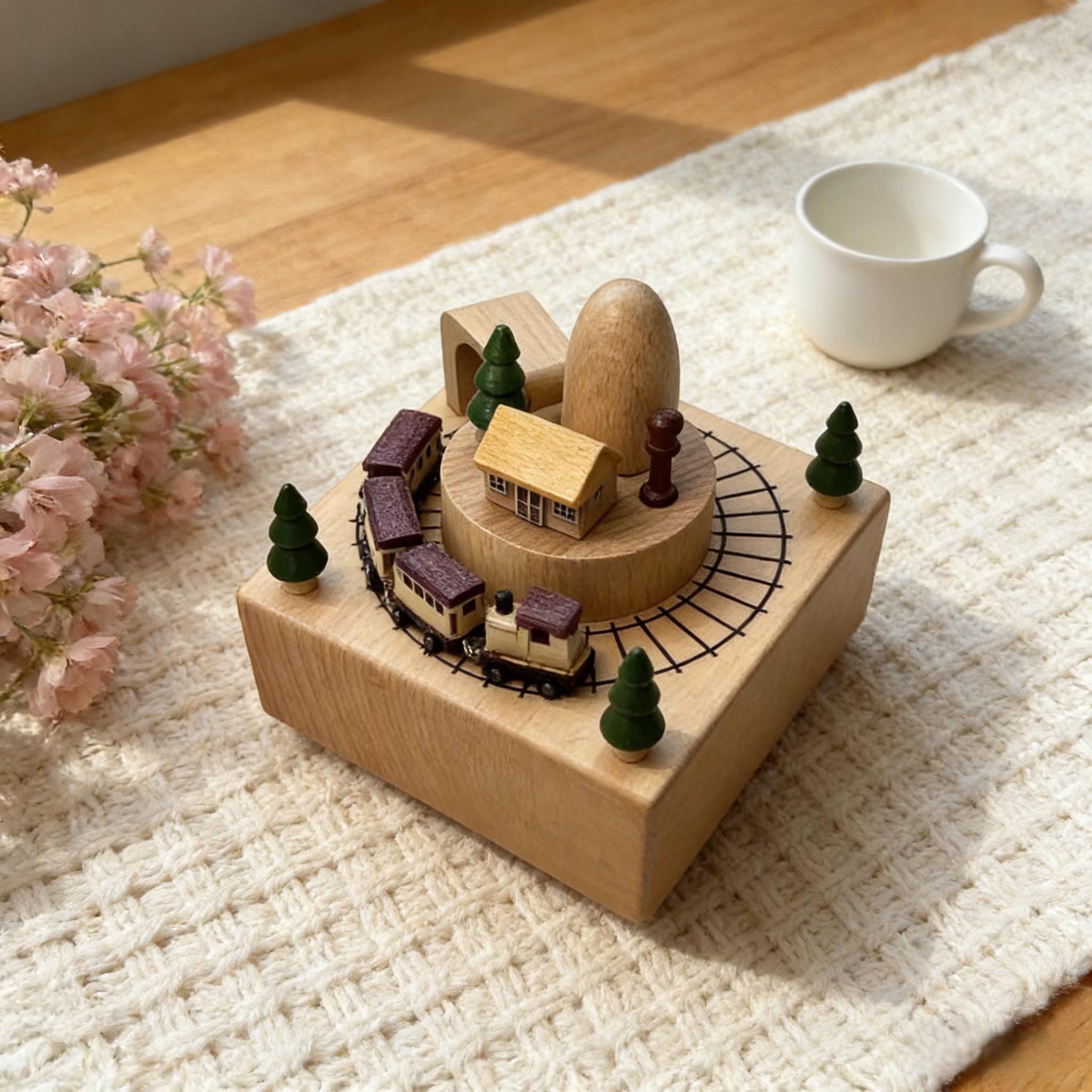 Dinosaur Park Music Box, Wooden Music Box, Custom Wooden Handmade Music Box, 1st Birthday, Personalised Music Box Gift, Baby Shower Gift