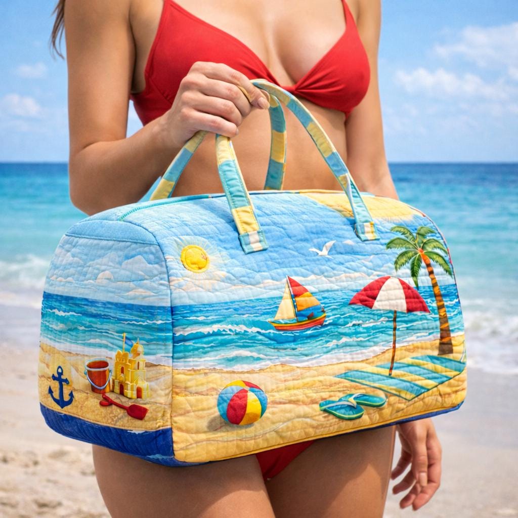 Hawaiian Sea Quilted Duffle Bag_ Best Duffle Bags for Women, Cute Weekender Duffel Gift for Her, Mothers Day
