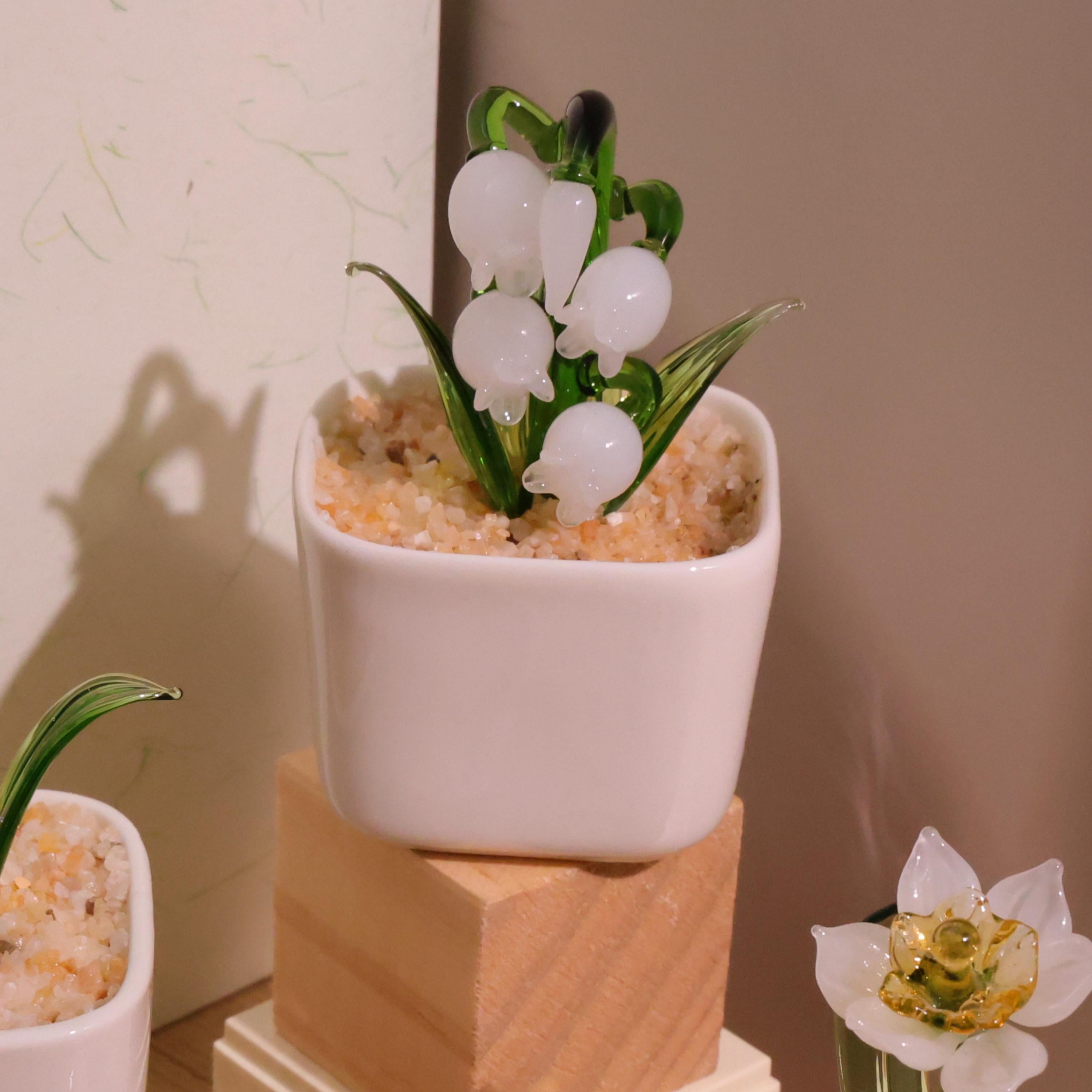 Handmade Glass Flowers, Glass Potted Plants,hand Blown Glass Flower,home Decor ,housewarming Gift, Gift for Her