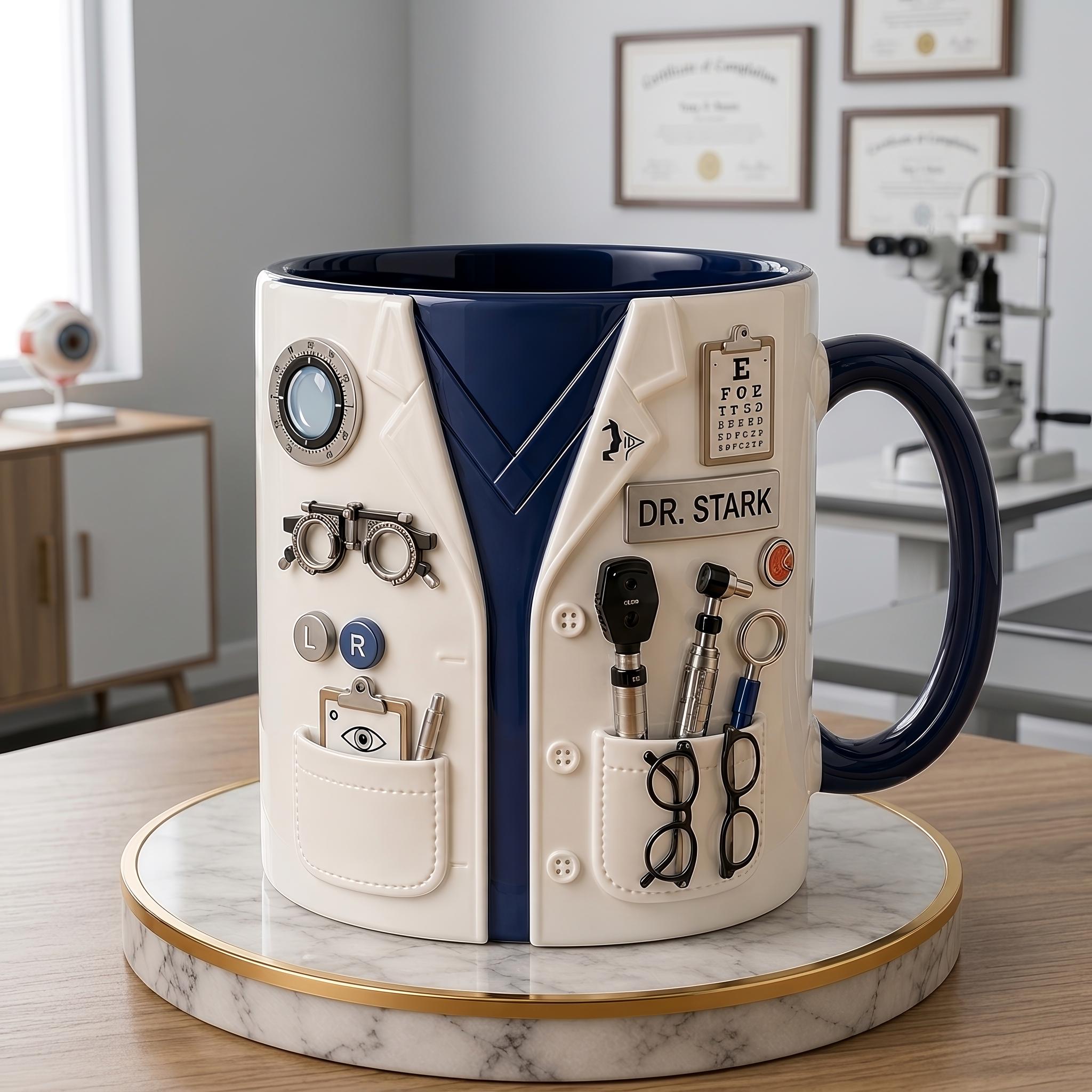 Personalized Optometrist Mug, Eye Doctor Gift, Ophthalmologist Coffee Cup, Custom Vision Care Mug